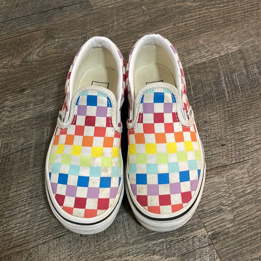 Kids Vans Rainbow Checkered